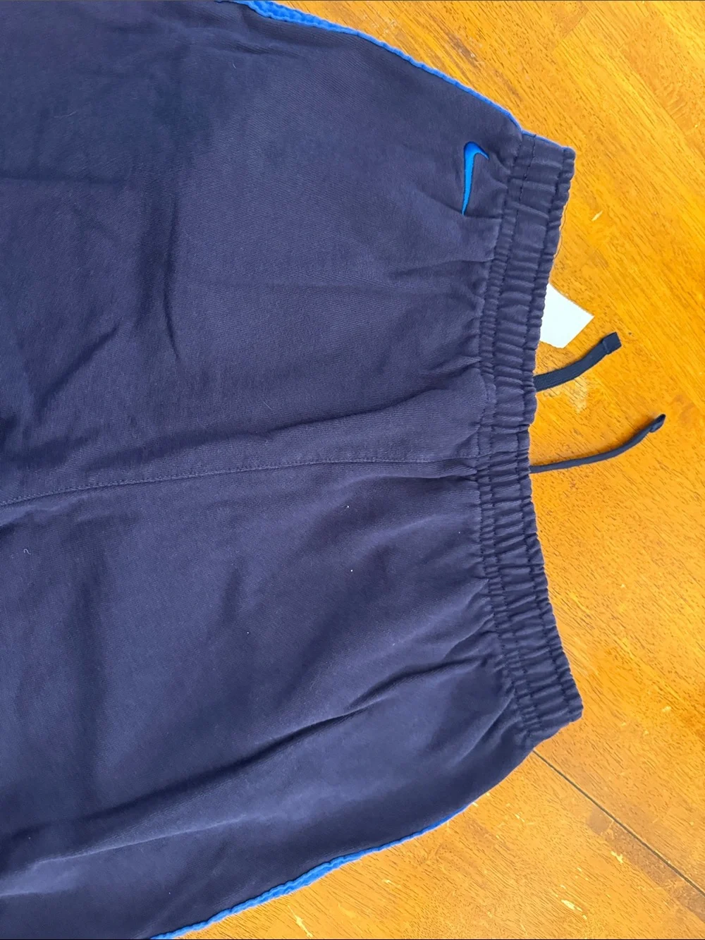 Nike Navy Sweatpants with Royal Blue Side Stripes xl